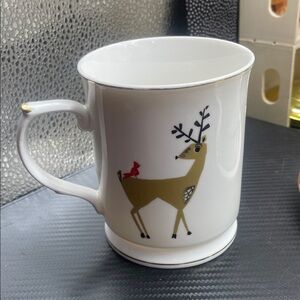 Grace Teawere Christmas Coffee Mug, 7 oz, Reindeer & Sled, 2014